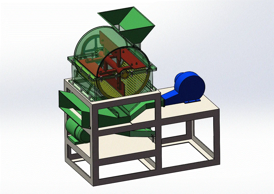 JJ3531-花生去壳机设计【含SW三维图】