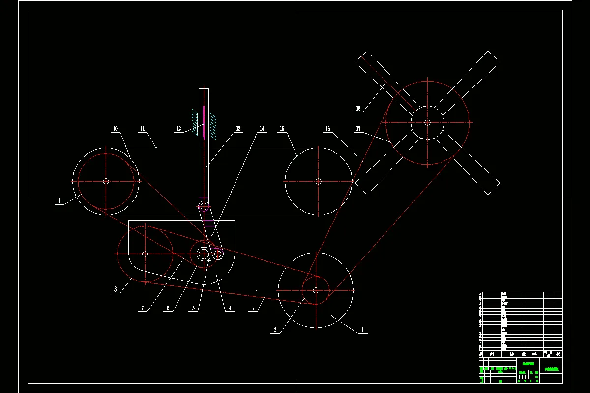 多功能切菜机传动原理图