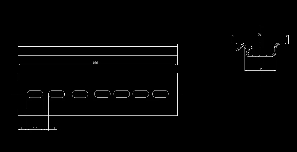 P280-带凸缘七孔长方U形件底座的冲压成形工艺及模具设计