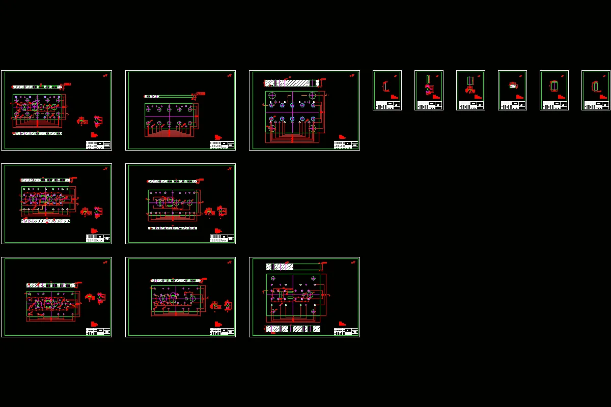 全部14张模具零件图