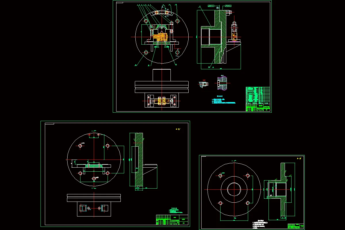 车床夹具设计图3张