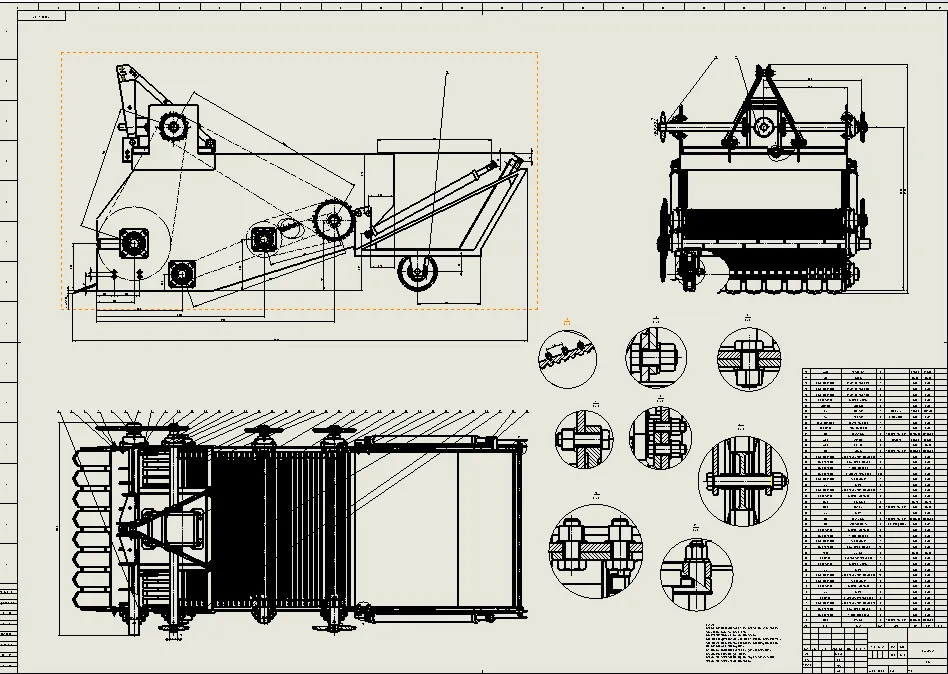清石捡石机二维图纸
