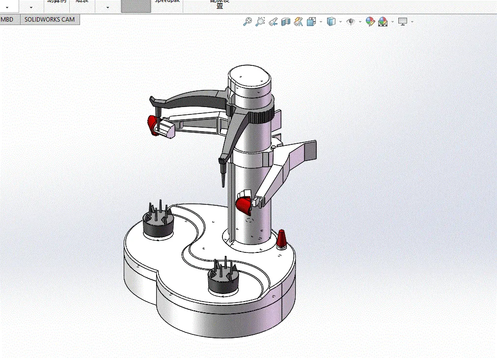 Z708-双工位苹果去皮机设计【含SW三维图】