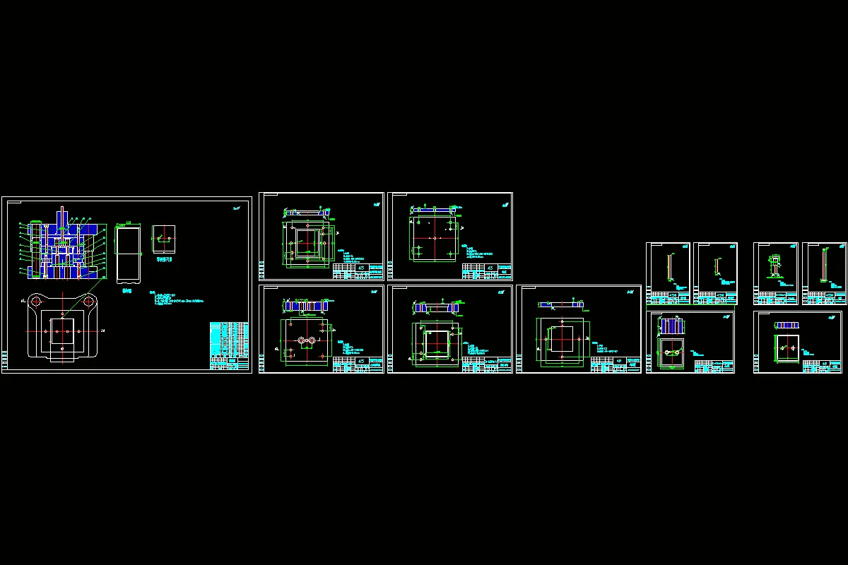 冲孔落料复合模一套（12张）