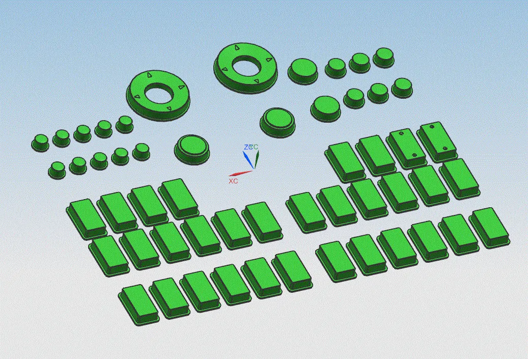JJ4510-手机按键注塑模具设计【含UG三维图】