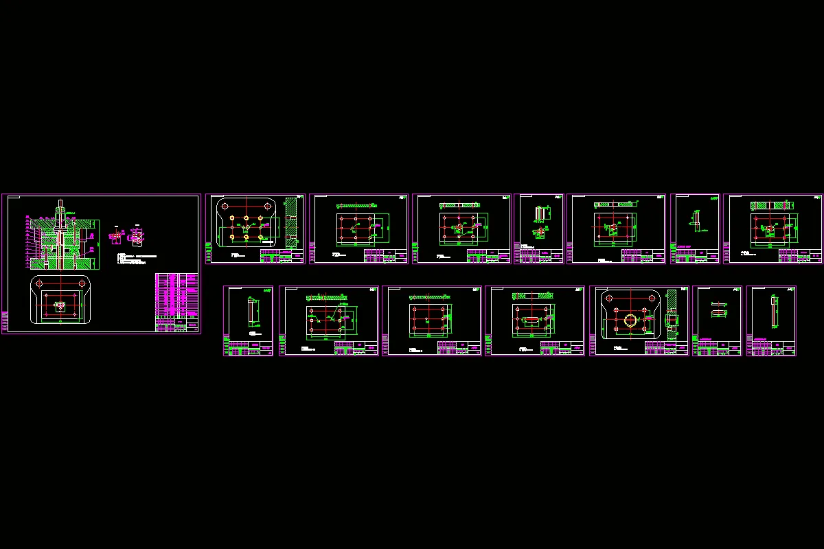 落料冲孔模一套-15张图纸