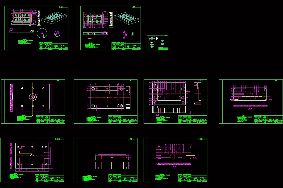 10张模具零件图