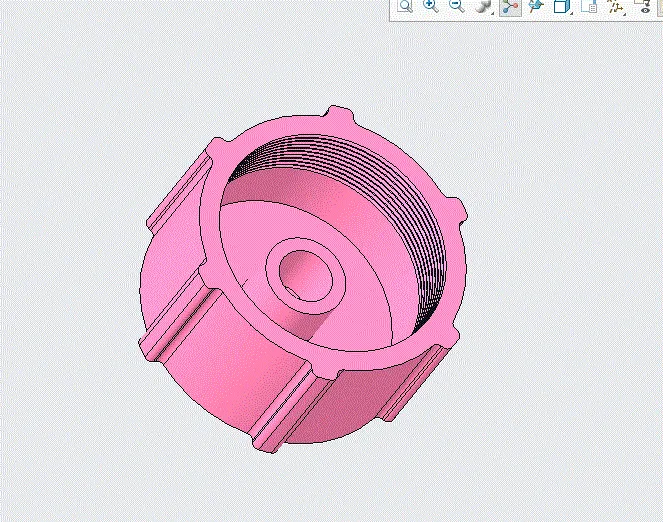 JJ4683-瓶盖注塑模设计[自动脱螺纹抽芯]【含Proe三维图】