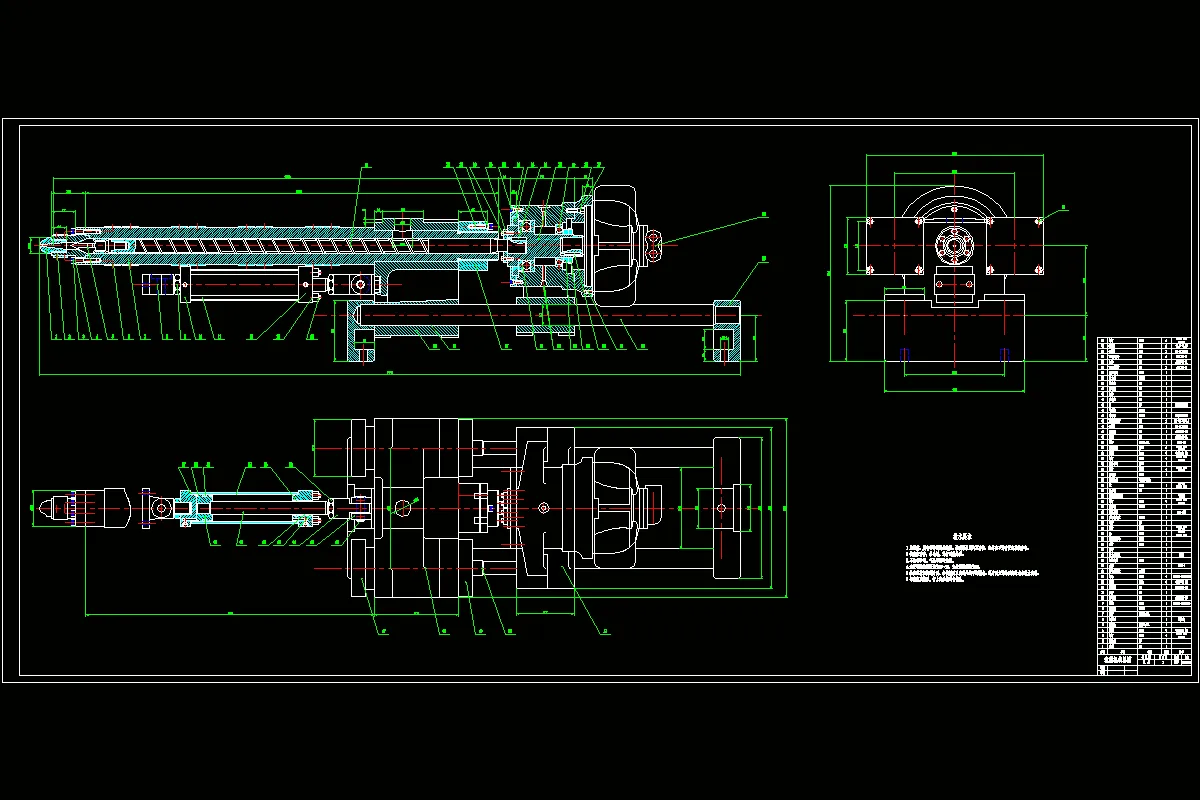 JJ4905-塑料注射机注射机构设计-注塑成型机