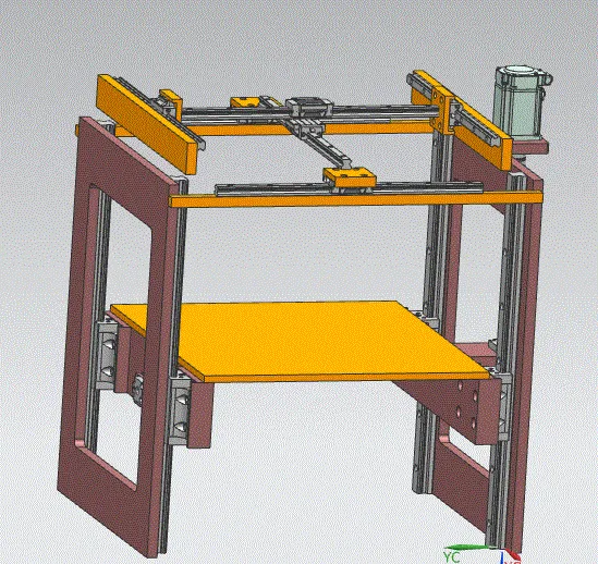 JJ5035-塑料熔丝型单喷头3D打印机系统设计【含SW三维图】