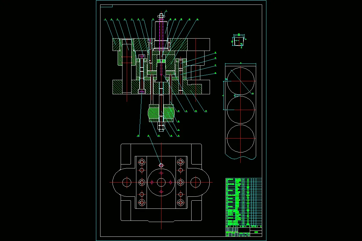 落料拉深装配图
