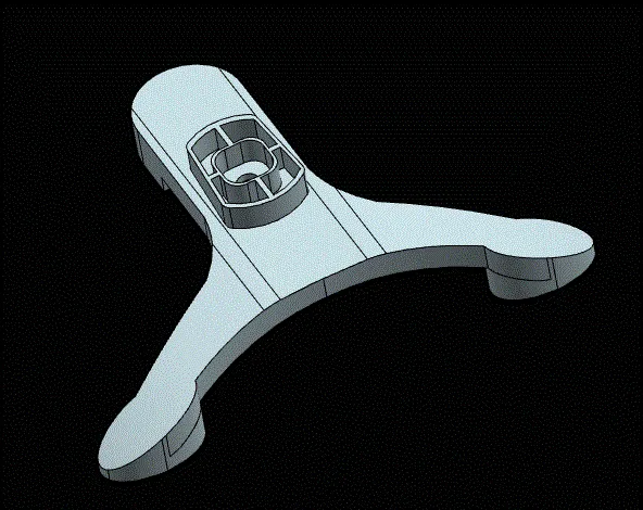 JJ5283-车载手机支架三角座支架注塑模具设计【含UG三维图】