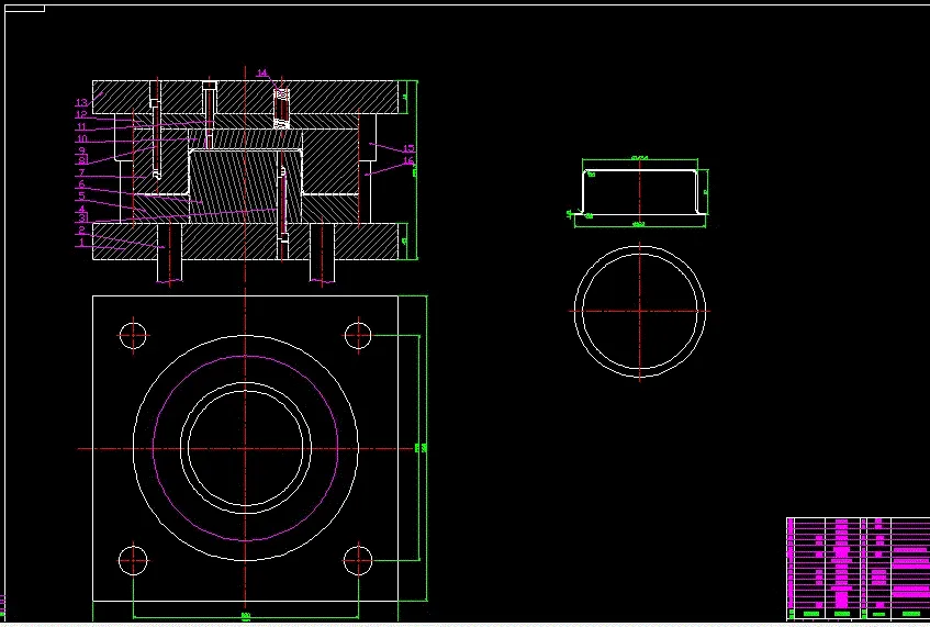 拉深模具装配图