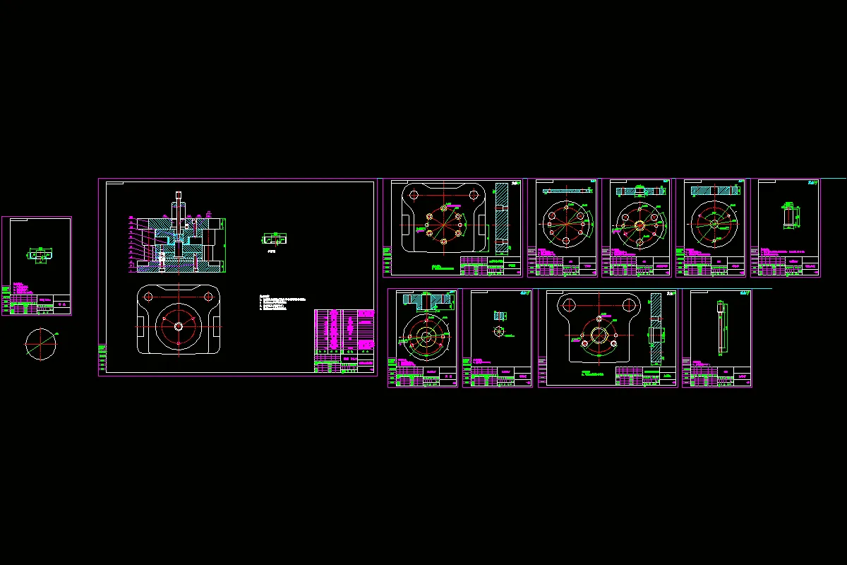 端盖翻孔模全套图纸