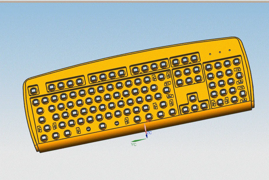 JJ6101-电脑键盘注塑模具设计【含UG三维图】