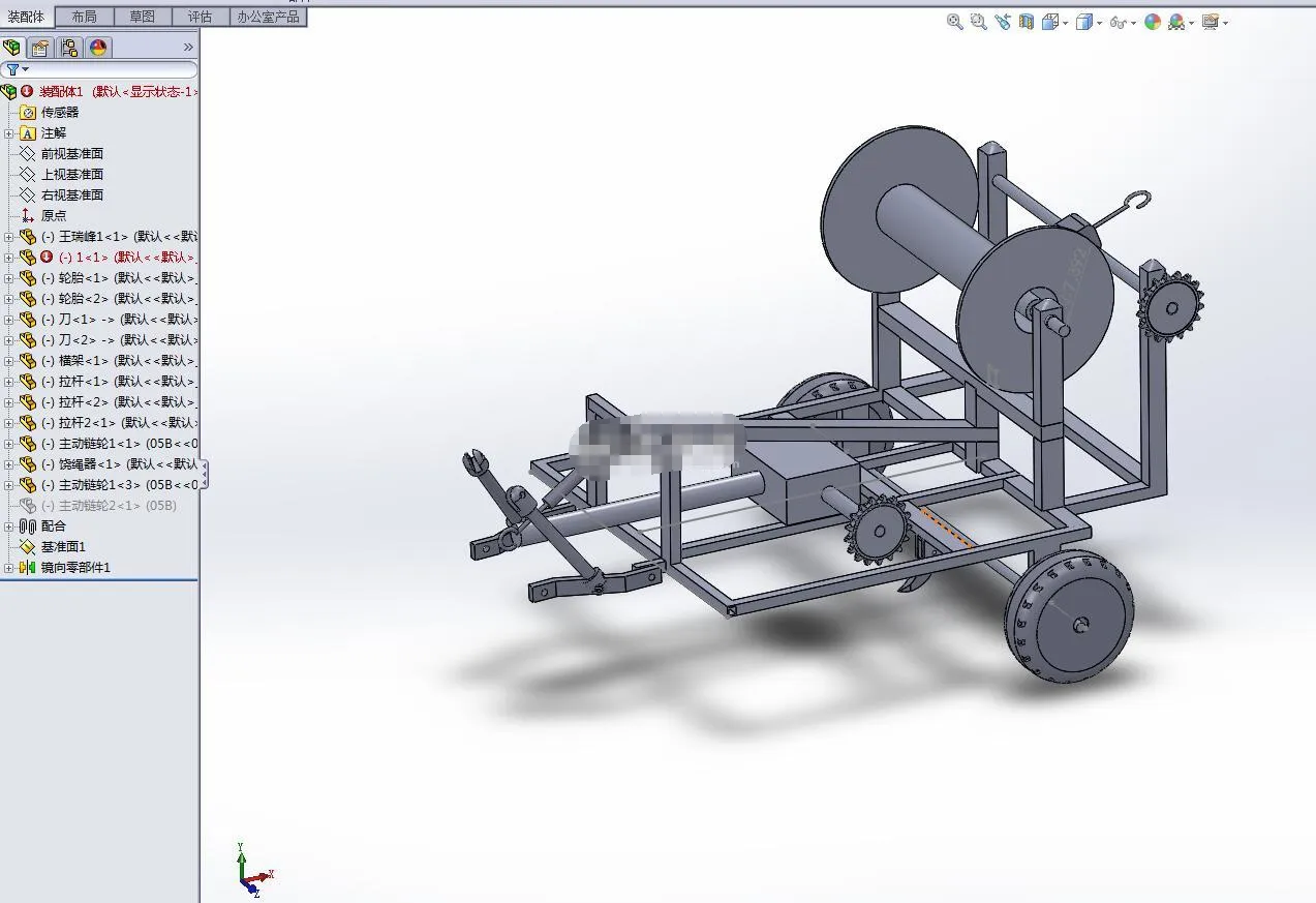 JJ6141-滴灌带收集装置的设计【含SW三维图】
