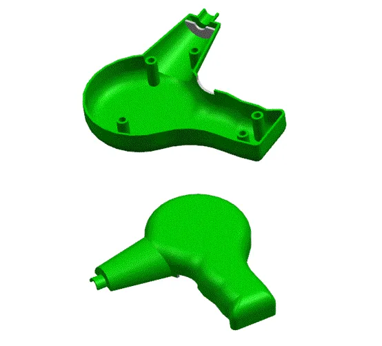 JJ5446-玩具泡泡枪外壳注塑模具设计【含UG三维图】