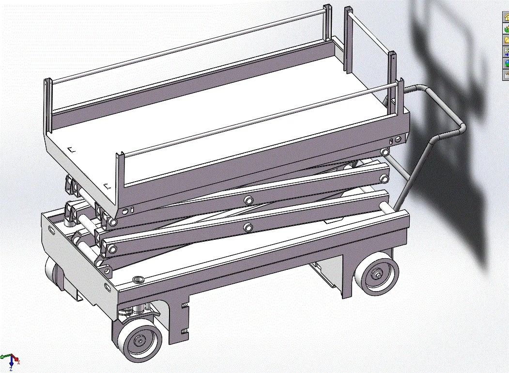 JJ7105-剪叉式液压升降平台设计【含SW三维图】