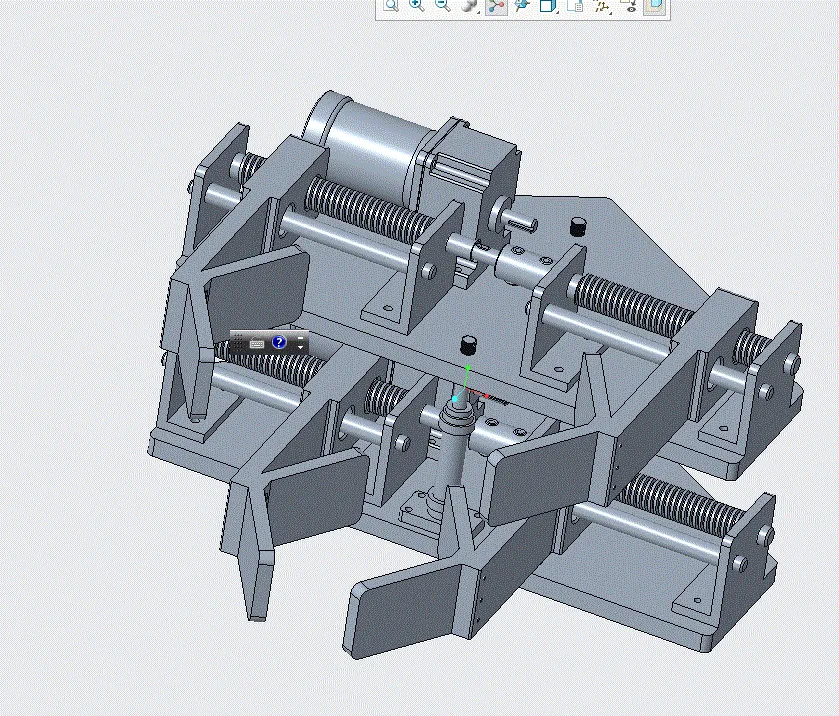 Z1233-气缸驱动爬杆机器人的设计【含Proe三维图】