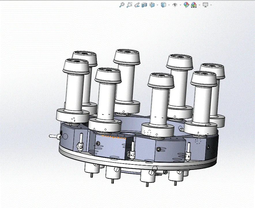 JJ7171-曲面印刷机八工位转盘机构设计【含SW三维图】