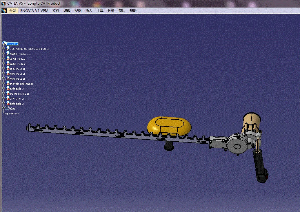 JJ7259-电动茶园修剪机的设计【含Catia三维图】