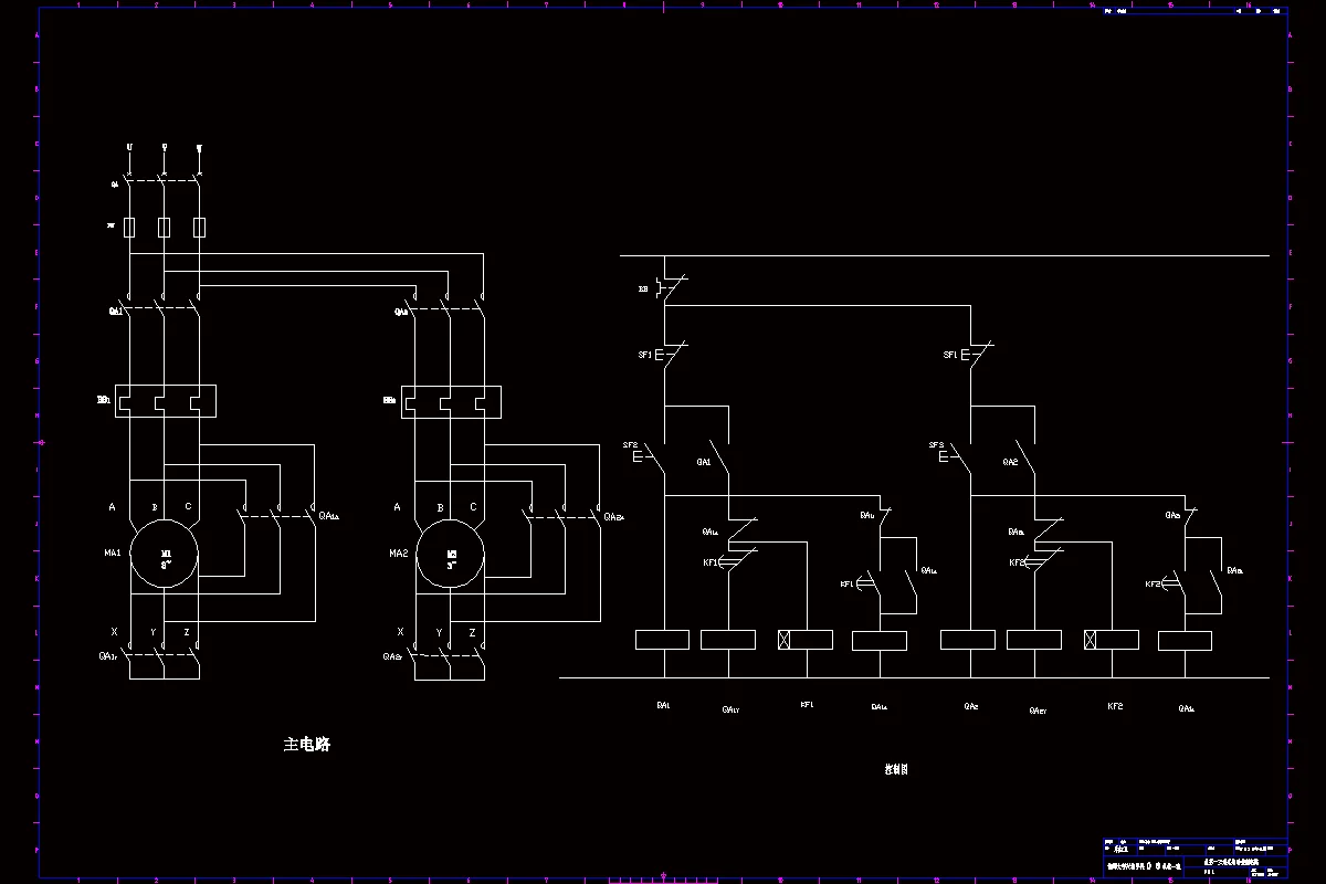 主电路-星形-三角形启动控制电路