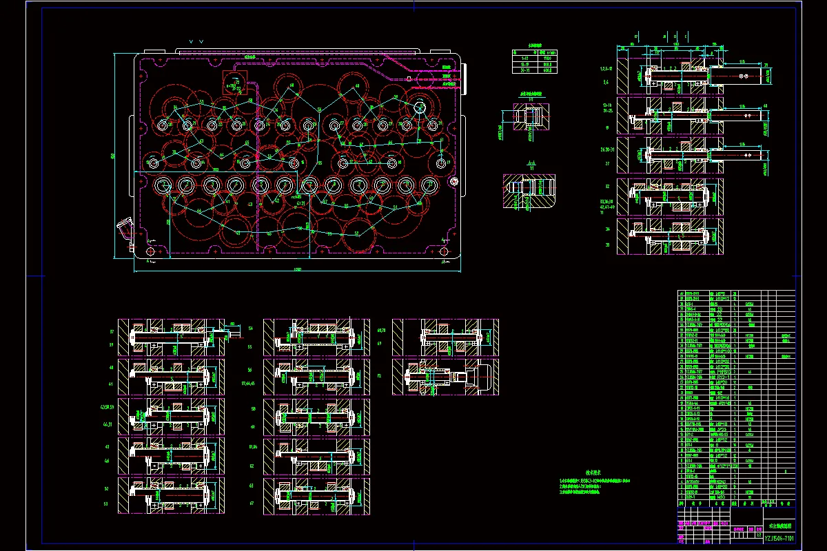 右主轴箱装配图