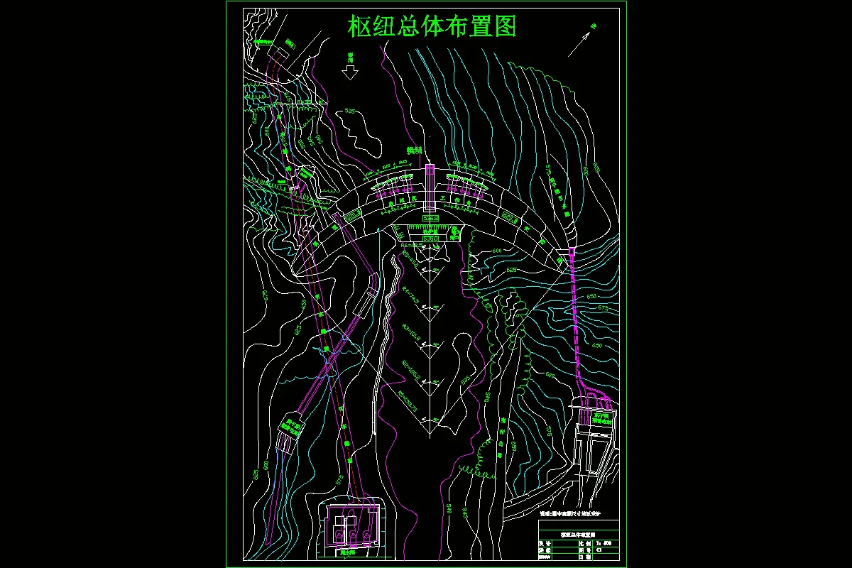 JJ7563-褒河双曲拱坝枢纽设计