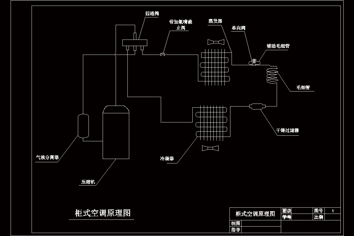 3P家用柜式空调机原理图