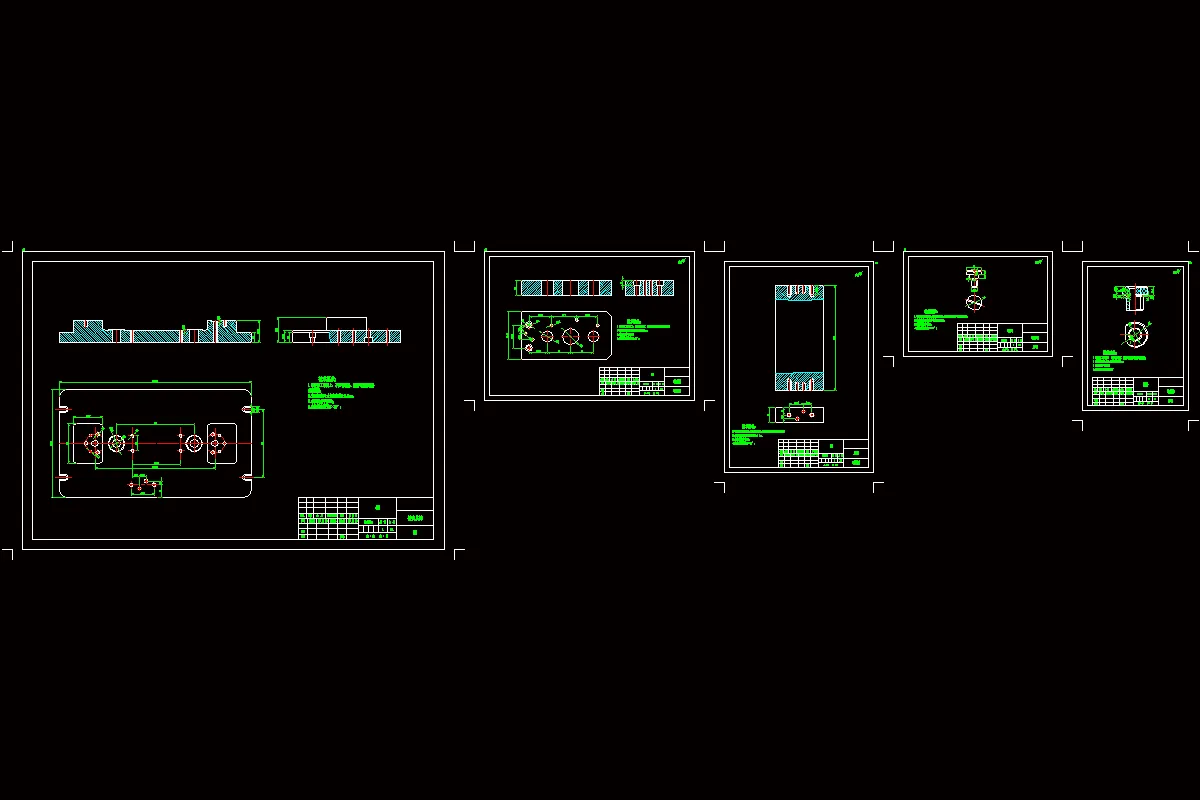 钻夹具零件图5张