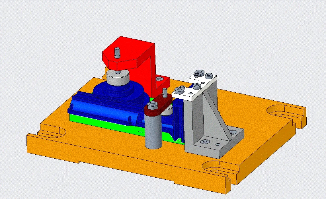钻夹具3D夹具装配图