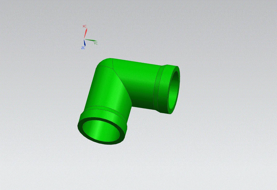 JJ8074-90°弯头塑件工艺分析塑料模具设计[含UG三维图]