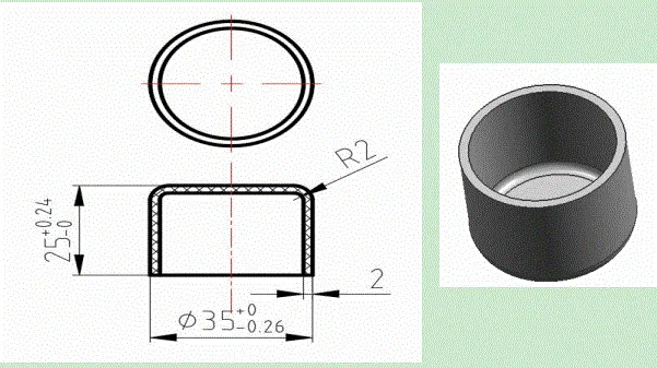 JJ8235-外径35深25圆盖注塑模具设计-长35