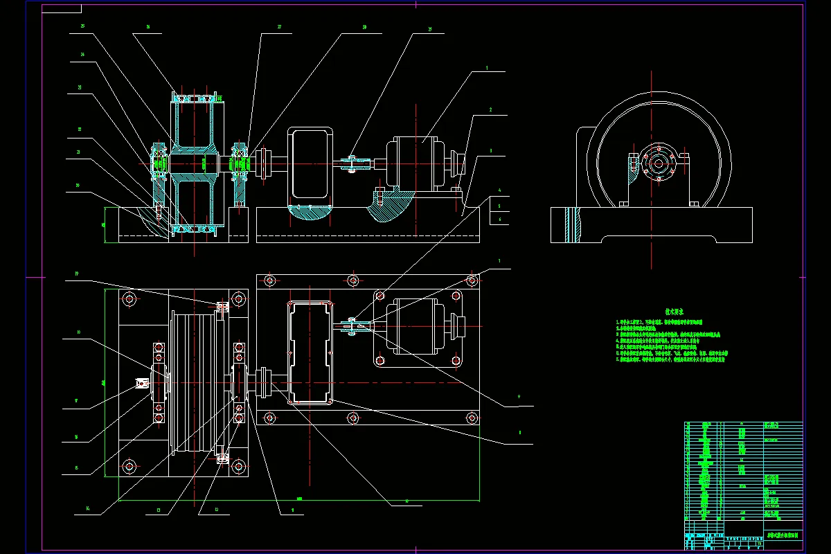 JJ7886-多绳摩擦式提升机的设计