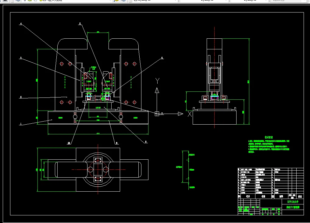 机床联系尺寸图