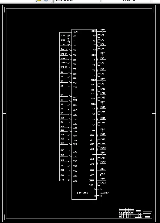 PLC数字输入输出接线图