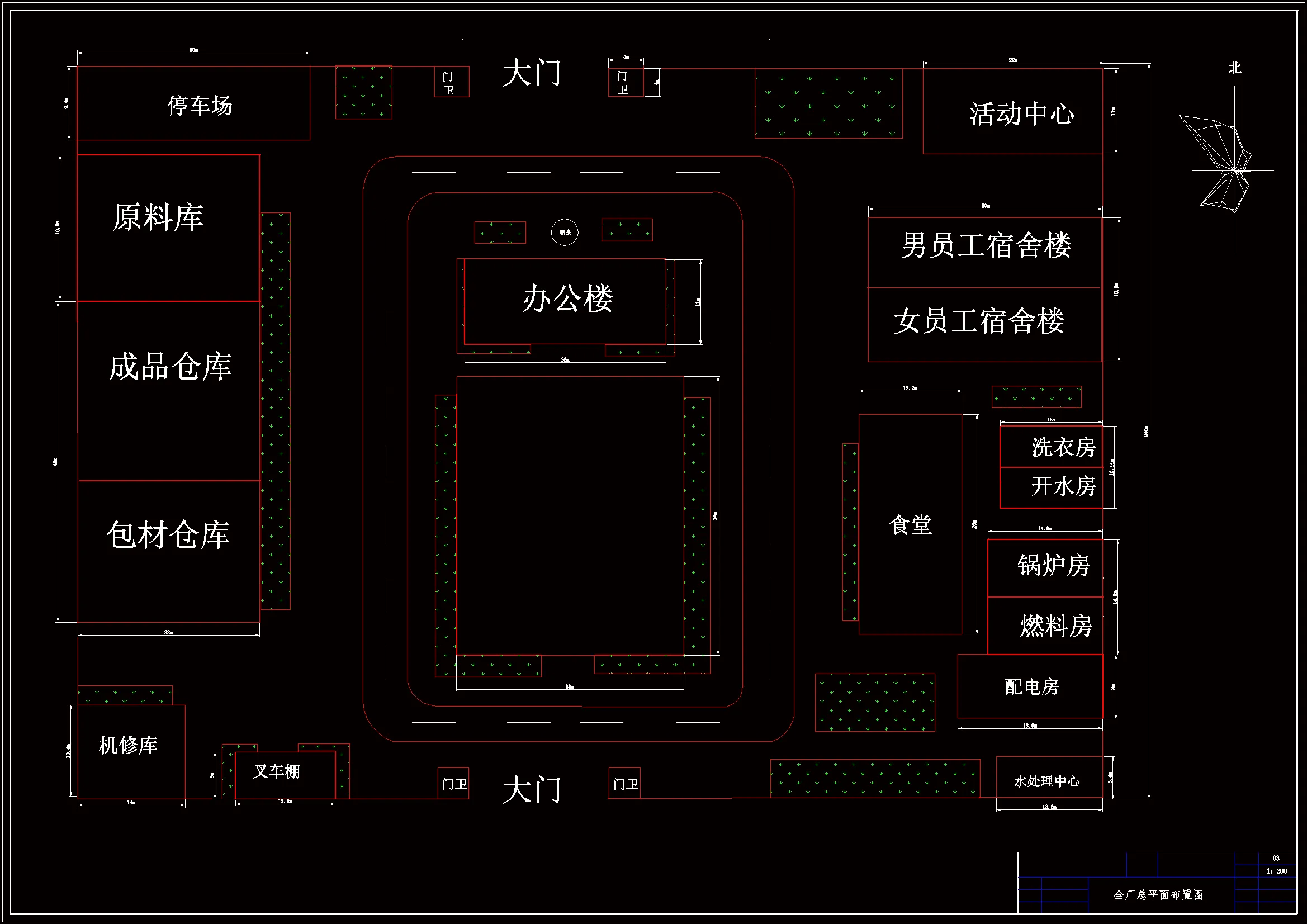 全厂总平面布置图