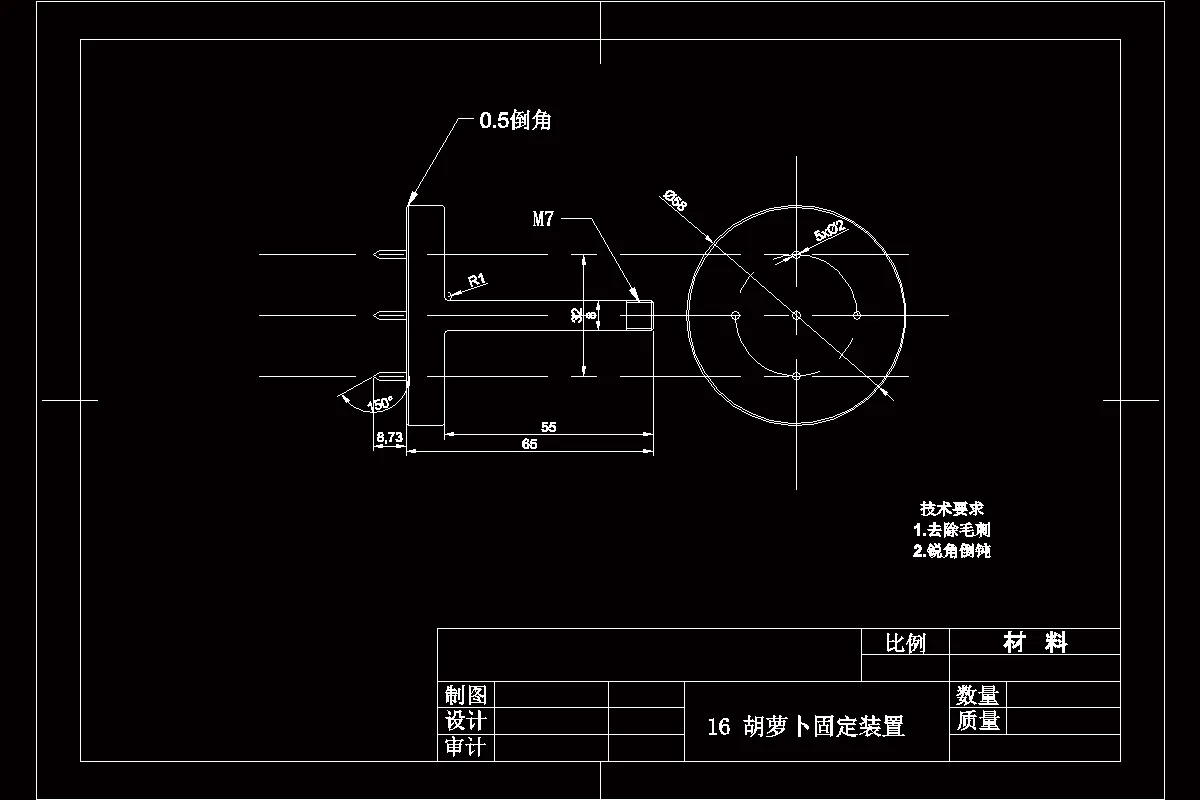 胡萝卜固定装置