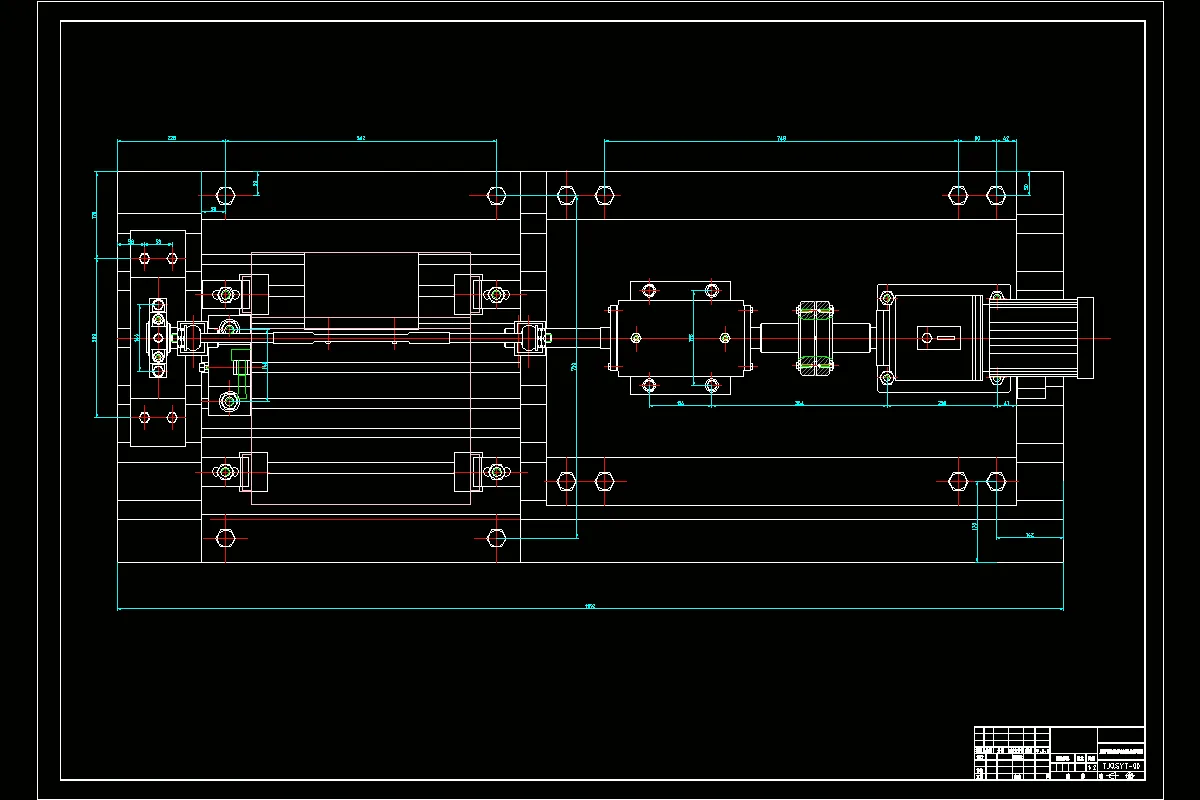 座椅调角器试验台俯视图