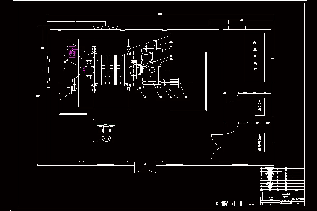提升机房布置图