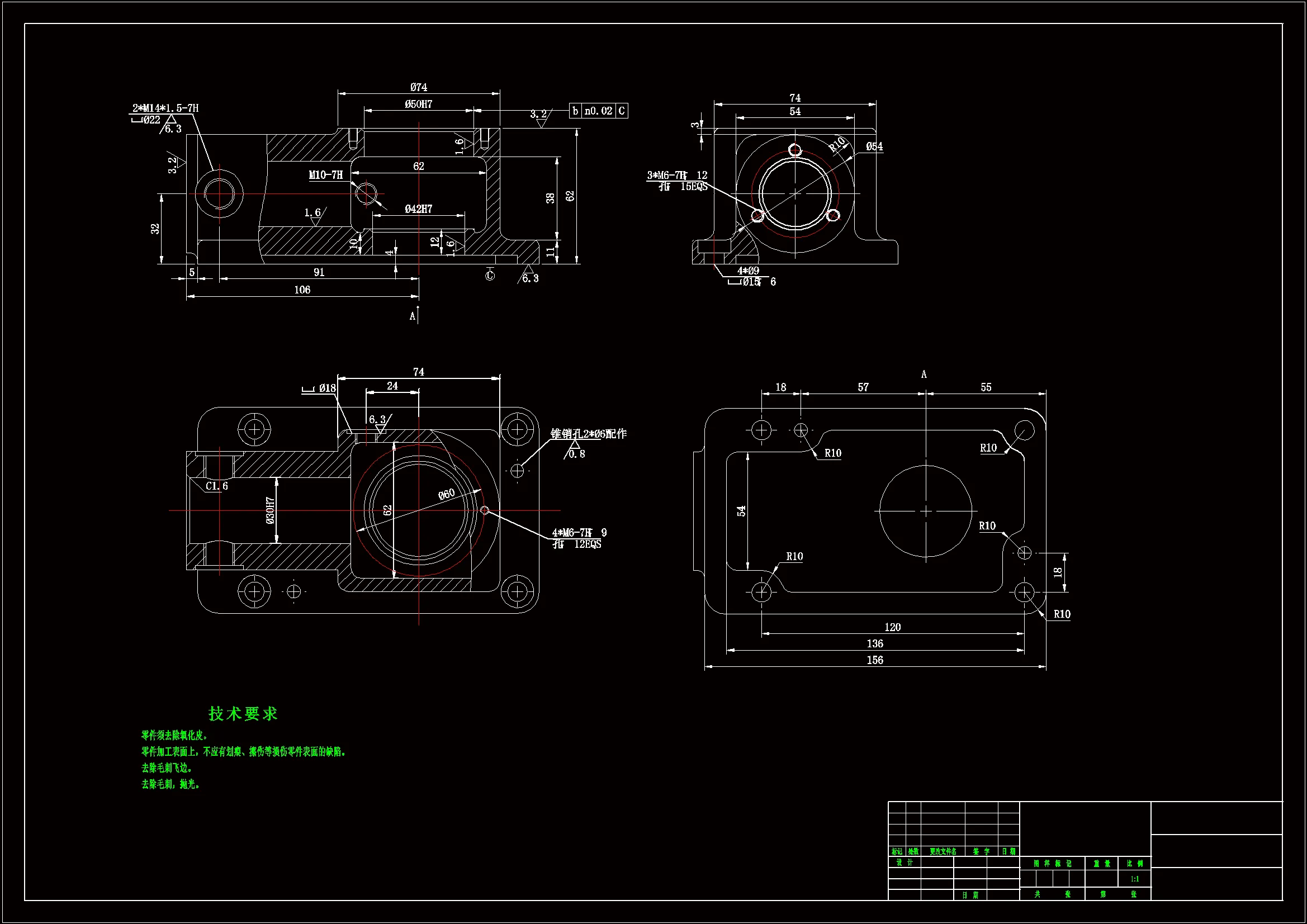 JJ8960-泵体加工工艺及镗φ50、φ42内孔夹具设计