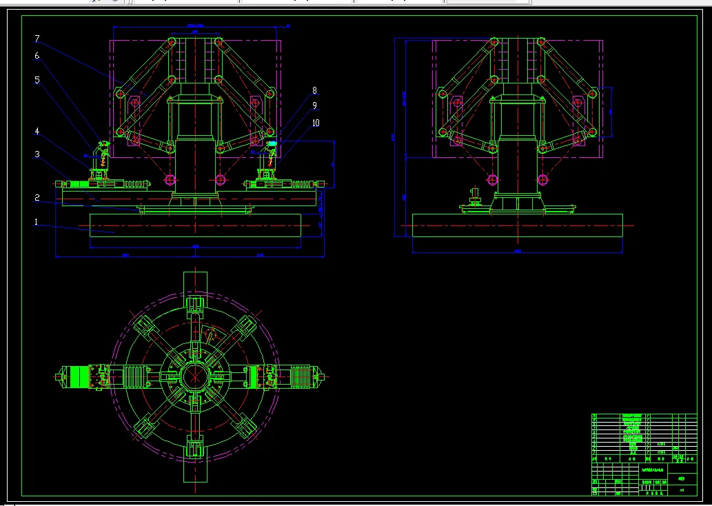 P837-大型节筒坡口加工机床割具调整装置设计
