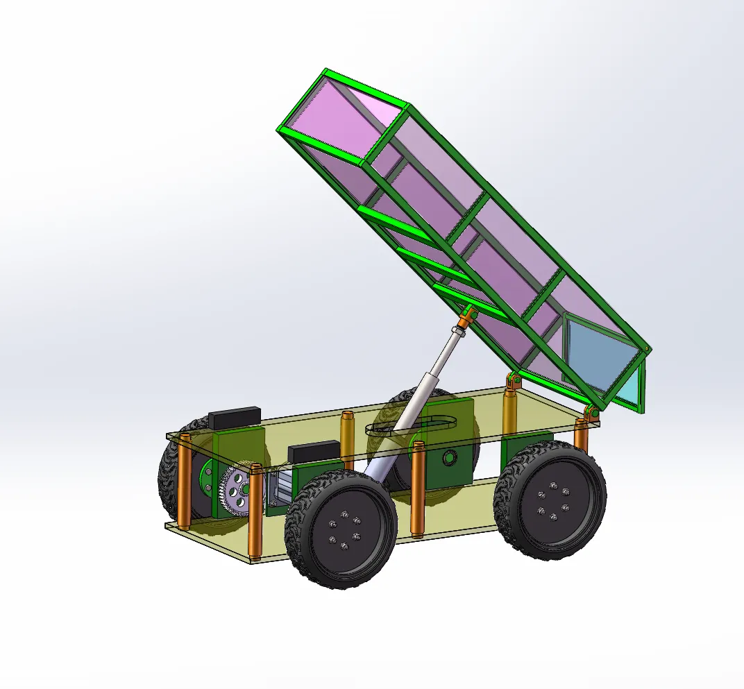 JJ9305-翻斗卸料机设计【含SW三维图】