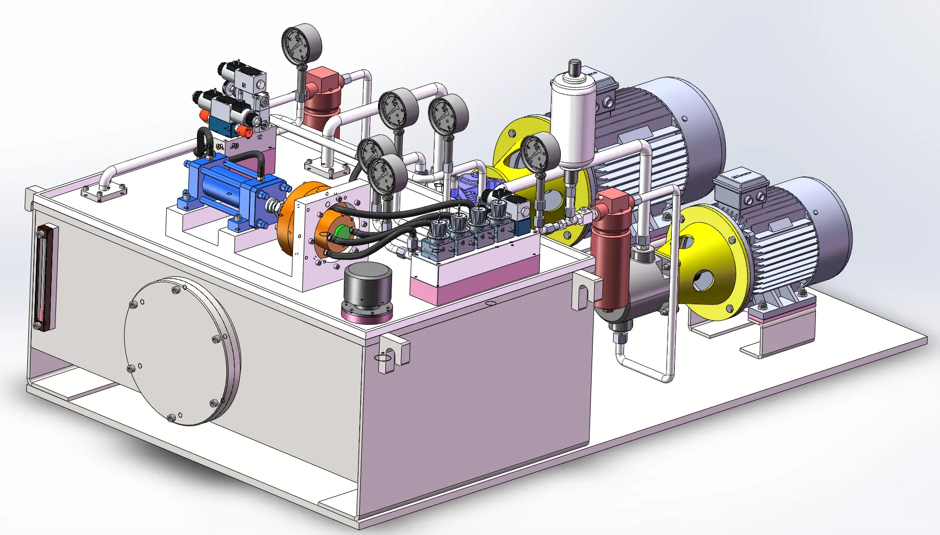 Z669-车铣加工中心液体静压轴承液压系统设计【含SW三维图】