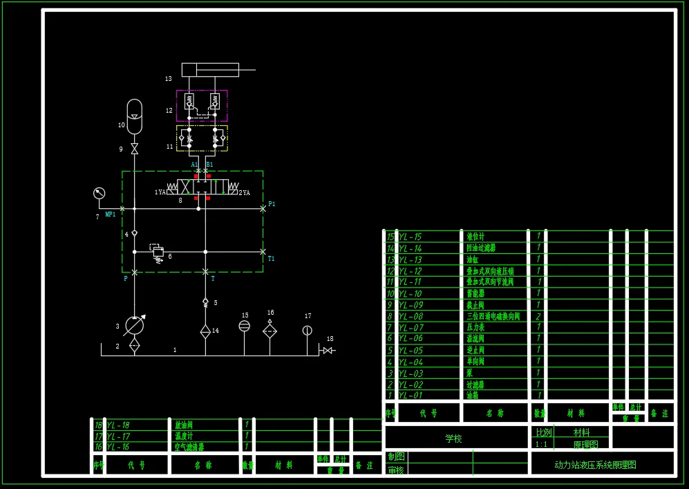 JJ9409-蓄能器卸荷回路液压系统设计