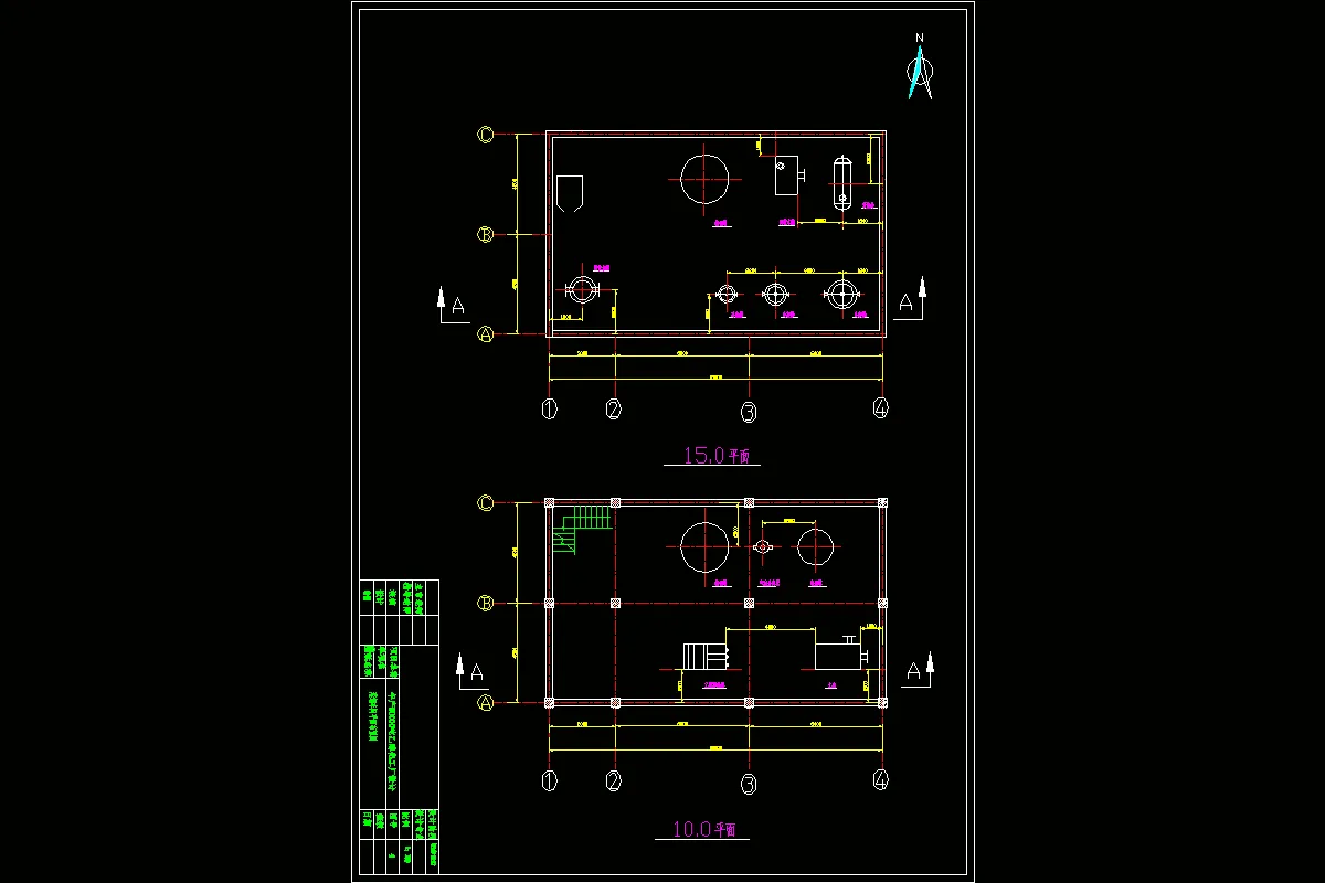 蒸馏车间平面布置图