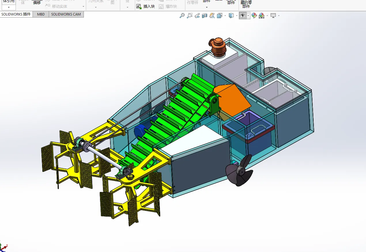 Q583-清洁船设计【含SW三维图】