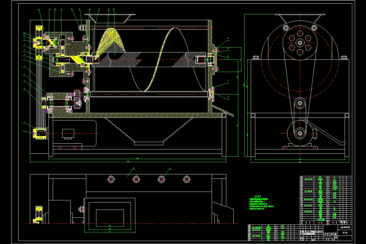 JJ9637-苹果去皮机设计-卧式滚筒型