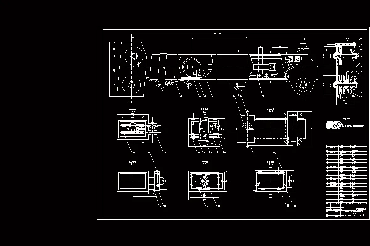 汽车起重机臂架装配图