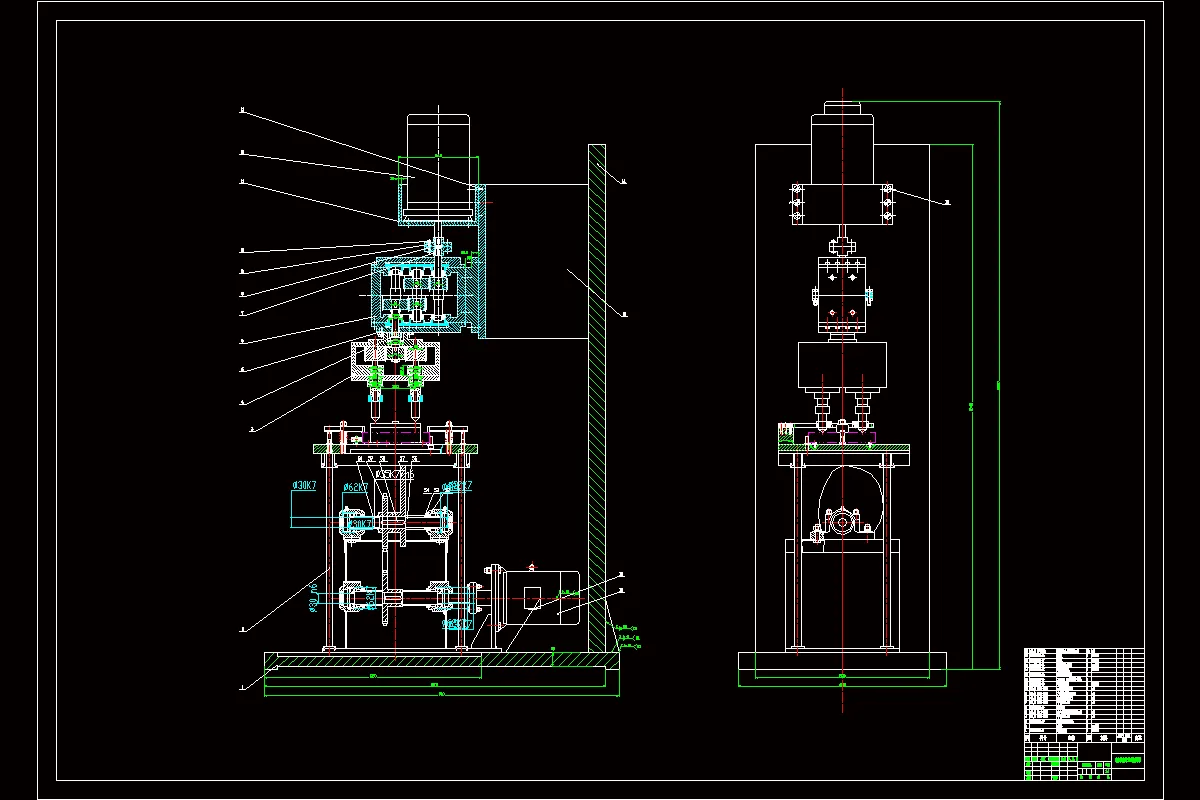 JJ9950-法兰盘专用钻床的设计（设计4×φ25法兰孔）